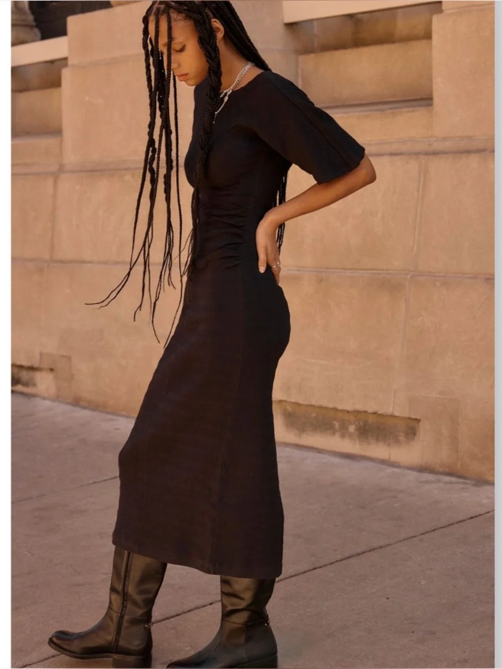 Free People free-est Cozy Core Midi Dress - Picture 4 of 4